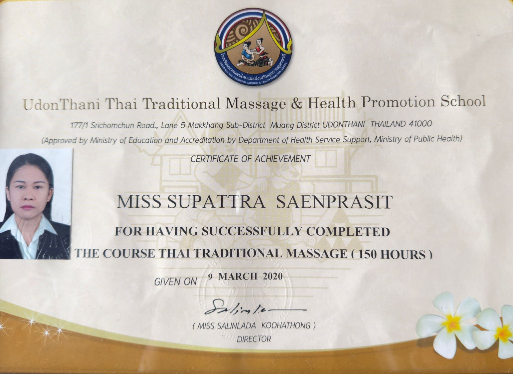 Diploma Traditional Thai Massage 150 uur van May