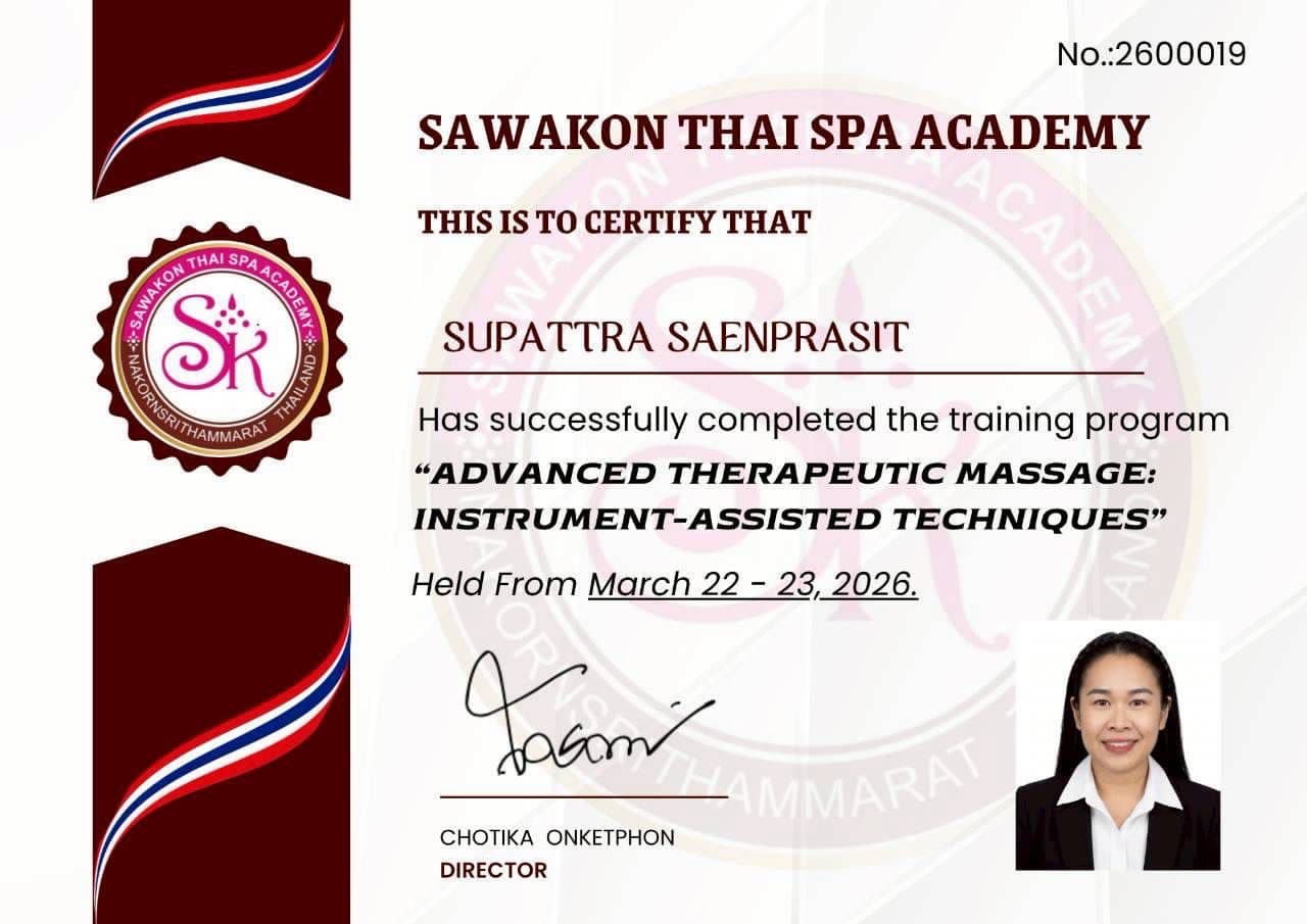 Diploma Advanced Therapeutic Massage and Instrumented Techniques van May